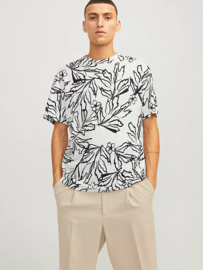 JACK & JONES T-shirts | All Over Print Crew neck T-shirt