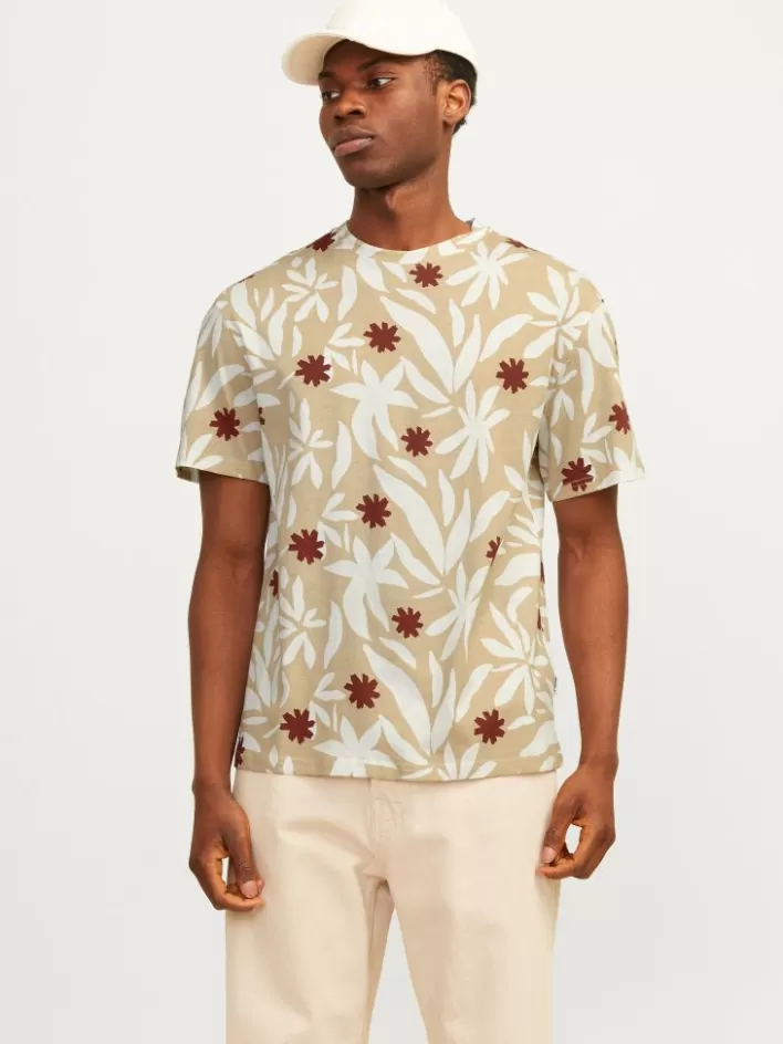 JACK & JONES T-shirts | All Over Print Crew neck T-shirt