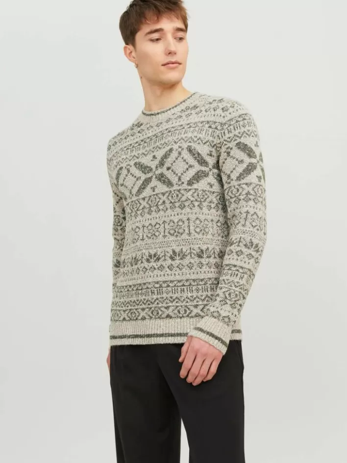 JACK & JONES Knitwear | All Over Print Knitted pullover