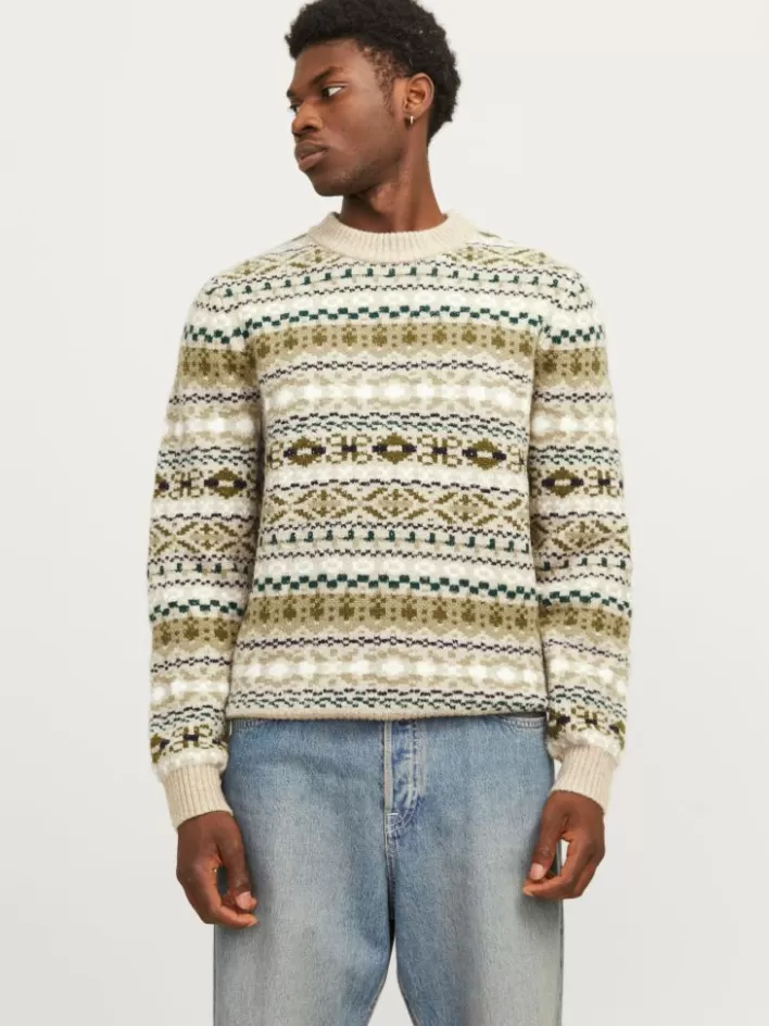 JACK & JONES Knitwear | All Over Print Knitted pullover