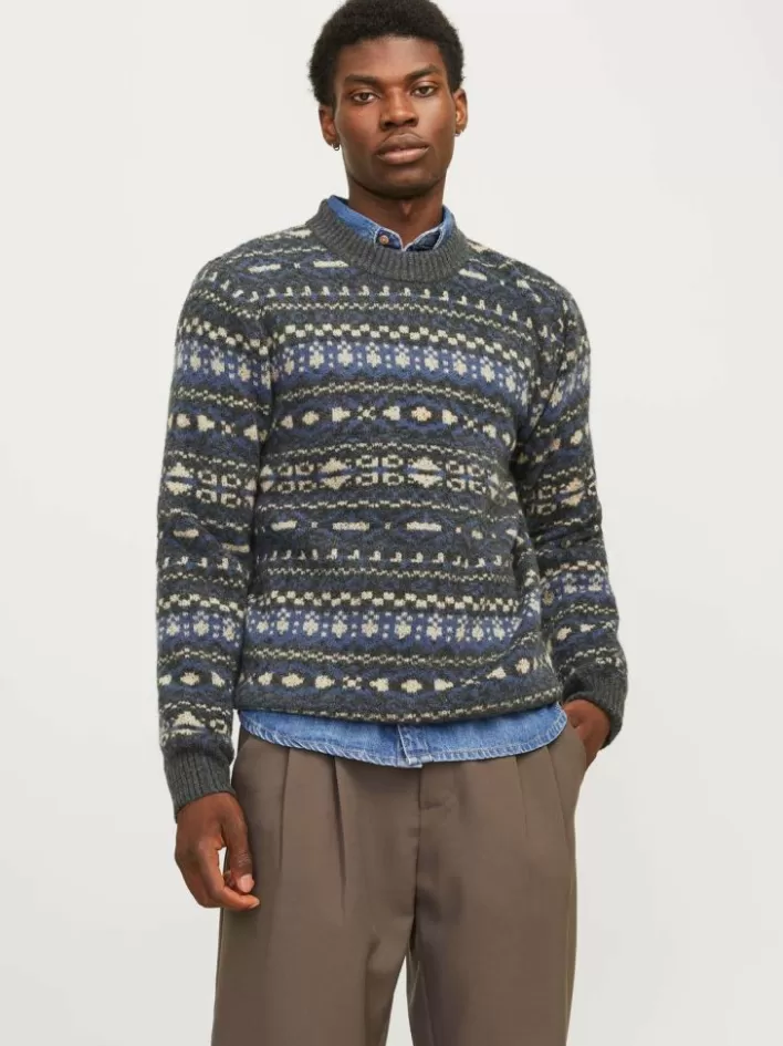 JACK & JONES Knitwear | All Over Print Knitted pullover