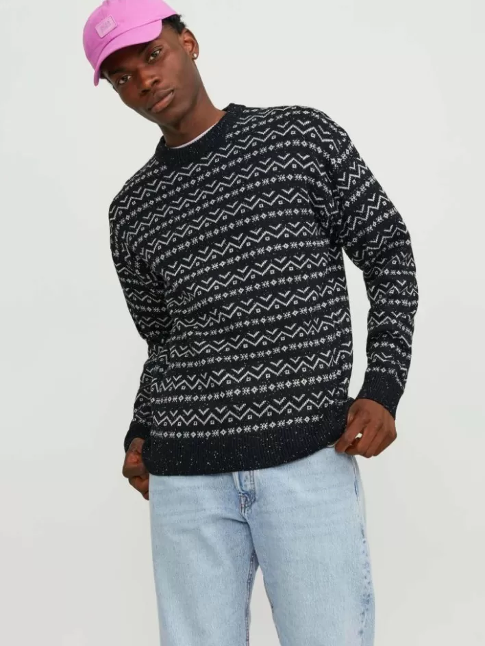 JACK & JONES Knitwear | All Over Print Knitted pullover