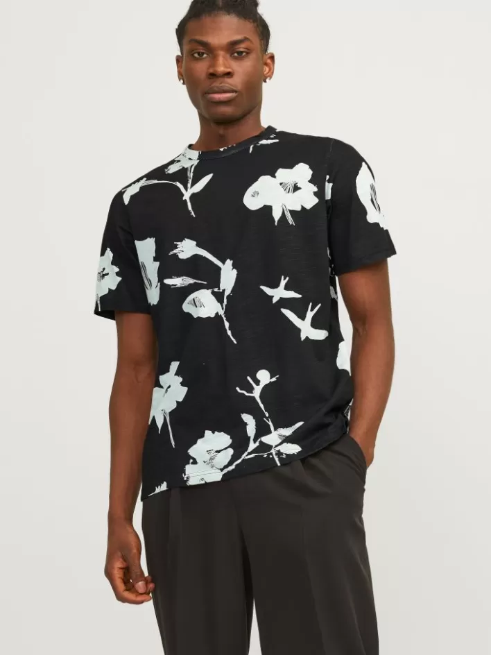 JACK & JONES T-shirts | All Over Print Round neck T-shirt