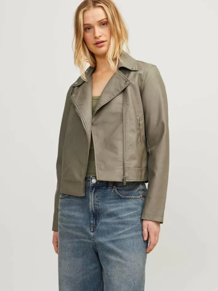 Women JACK & JONES Jackets & Coats | JXGAIL Leather look biker jacket