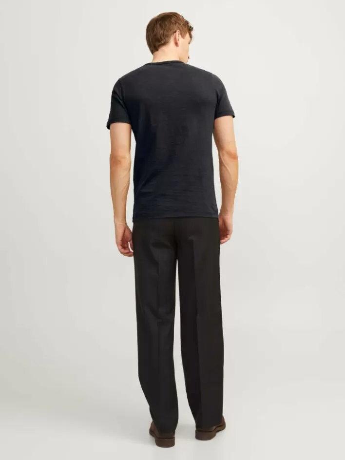 JACK & JONES T-shirts | Melange Split Neck T-shirt