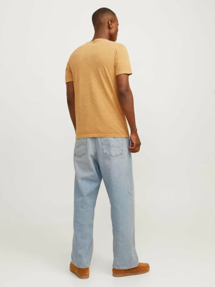 JACK & JONES T-shirts | Melange Split Neck T-shirt
