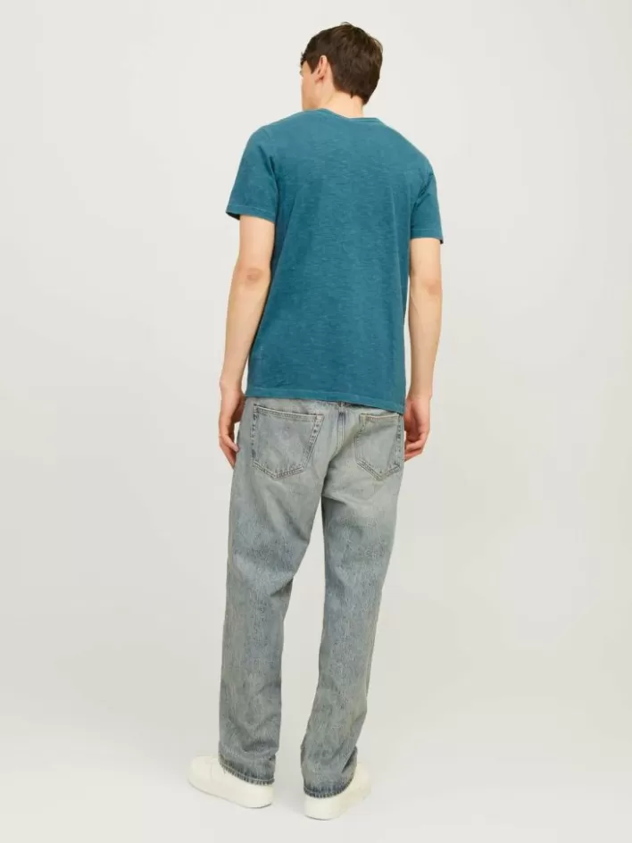 JACK & JONES T-shirts | Melange Split Neck T-shirt