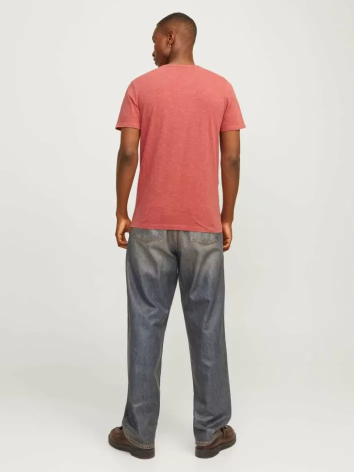 JACK & JONES T-shirts | Melange Split Neck T-shirt
