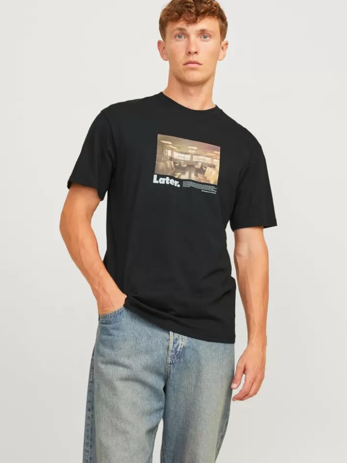 JACK & JONES T-shirts | Photo printed Crew neck T-shirt