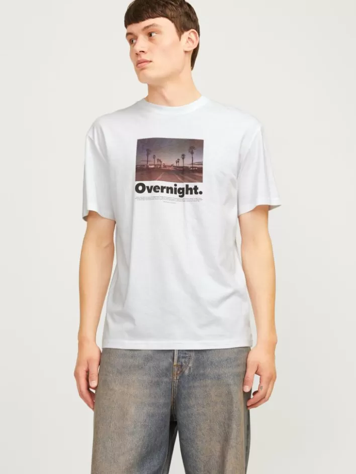 JACK & JONES T-shirts | Photo printed Crew neck T-shirt