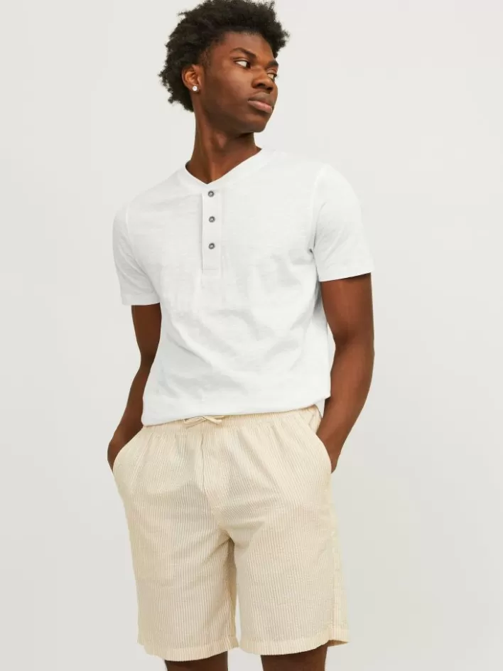 JACK & JONES T-shirts | Plain China Collar T-shirt
