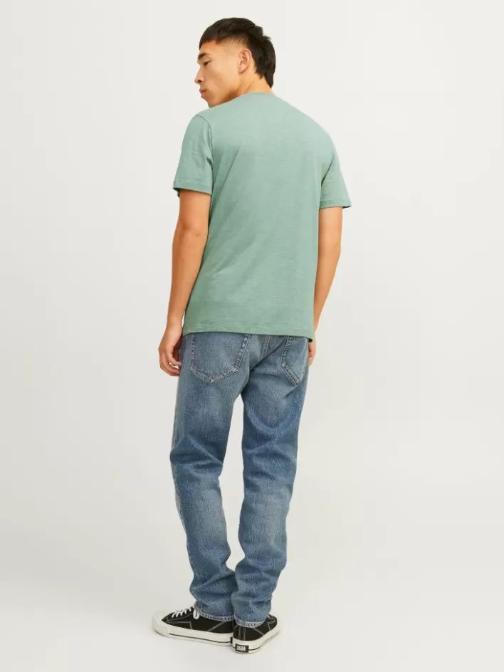 JACK & JONES T-shirts | Plain China Collar T-shirt
