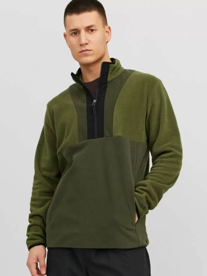 JACK & JONES Sweatshirts | Plain Fleece jacket