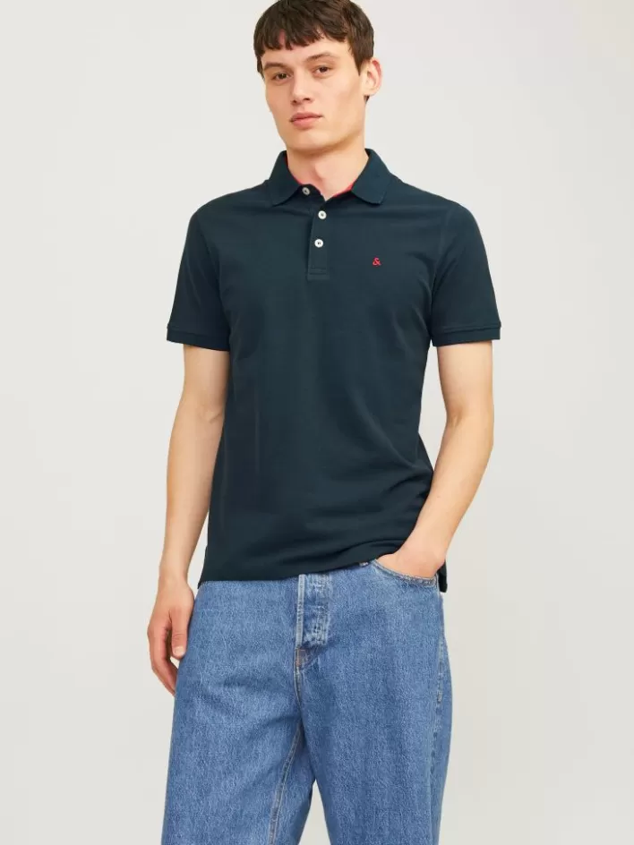 JACK & JONES T-shirts | Plain Shirt collar Polo