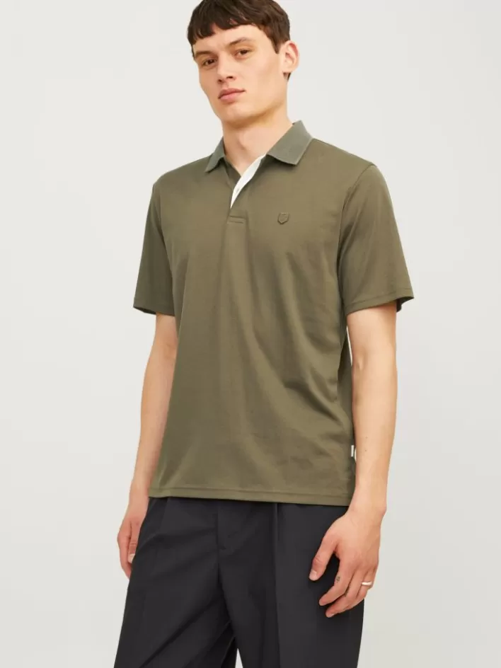 JACK & JONES T-shirts | Plain Shirt collar Polo
