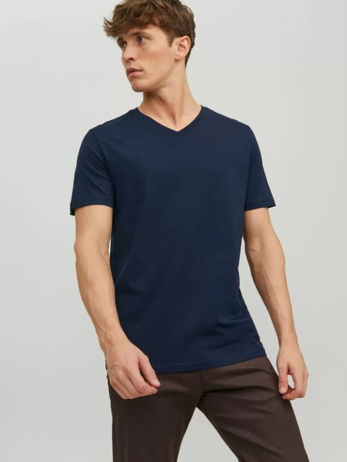 JACK & JONES T-shirts | Plain V-Neck T-shirt