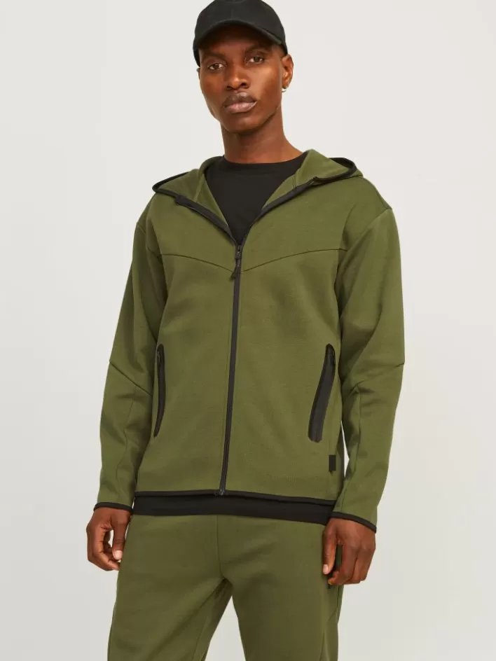 JACK & JONES Sweatshirts | Plain Zip Hoodie