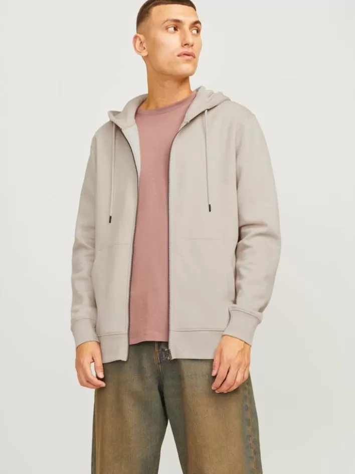 JACK & JONES Sweatshirts | Plain Zip Hoodie