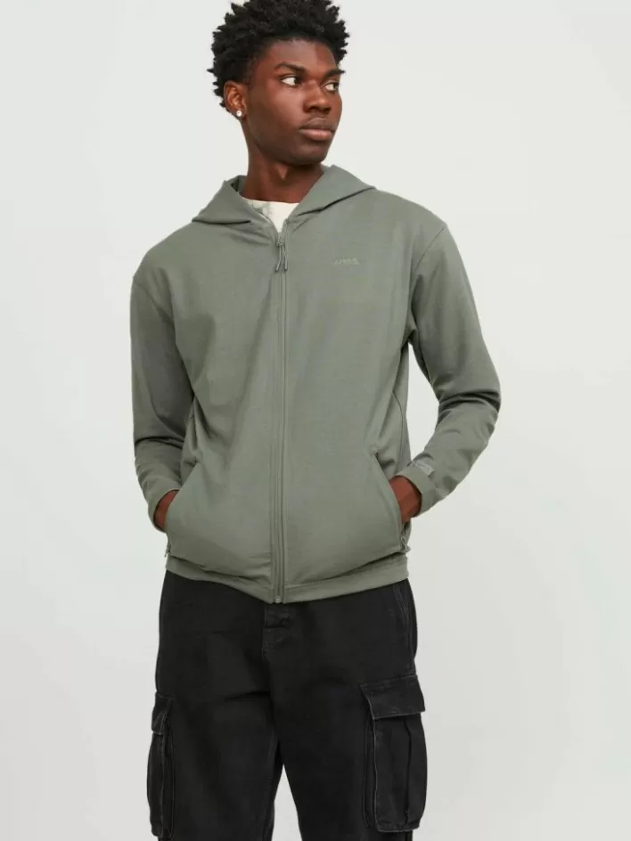 JACK & JONES Sweatshirts | Plain Zip Hoodie
