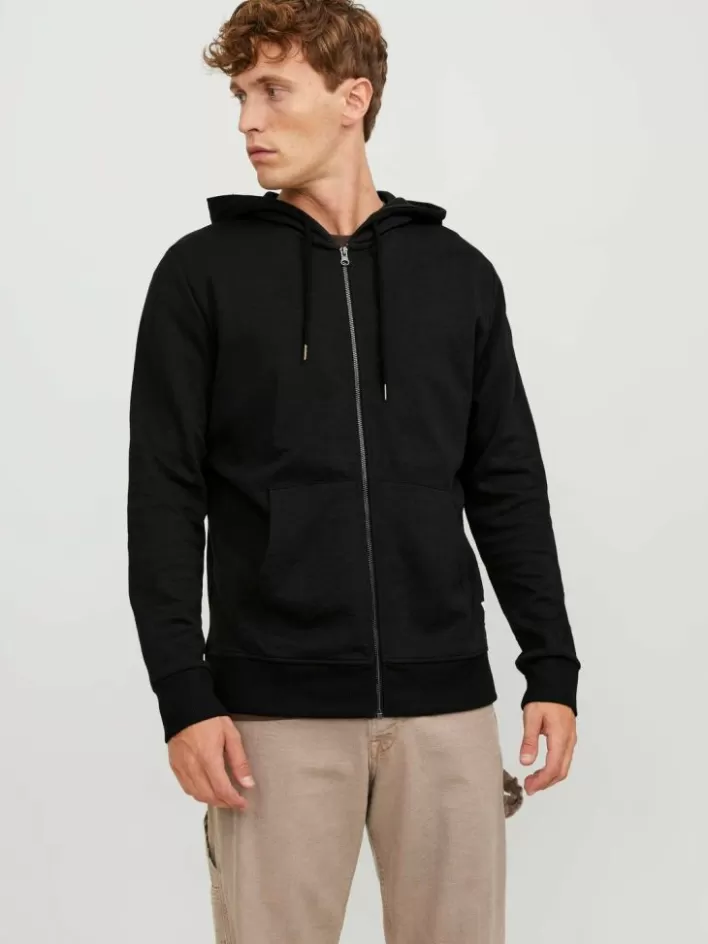 JACK & JONES Sweatshirts | Plain Zip Hoodie